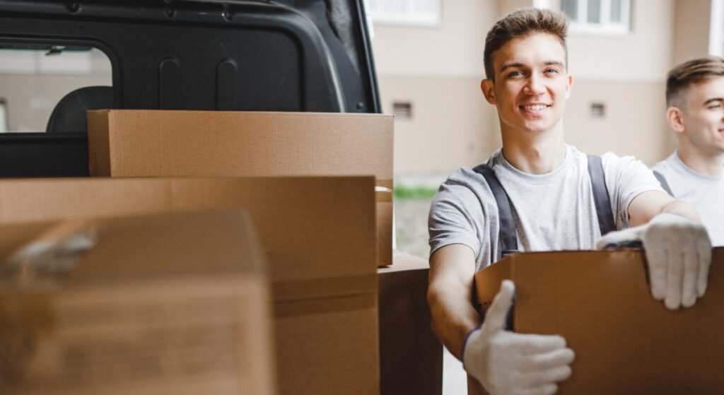 two moving professionals working in alpharetta